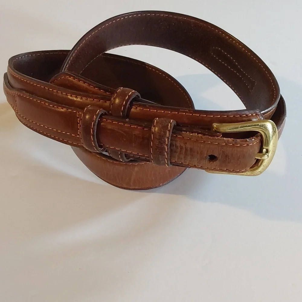 3 D Belt Co. |Mens Apache Ranger Western Belt Premium Leather Brass Sz.34
